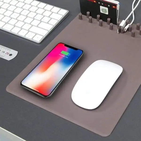 Wireless Charging Mouse Pad Organiser