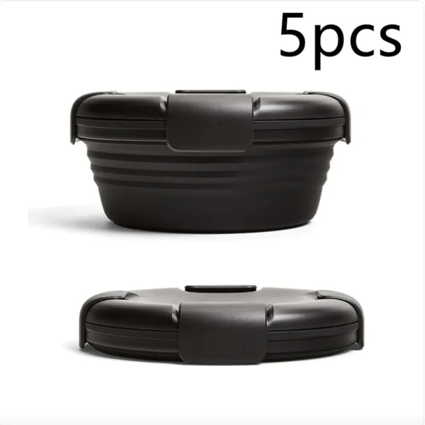 Outdoor Picnic Silicone Folding Lunch Box