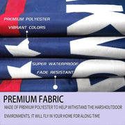 Outdoor Polyester With Canvas Header Flag